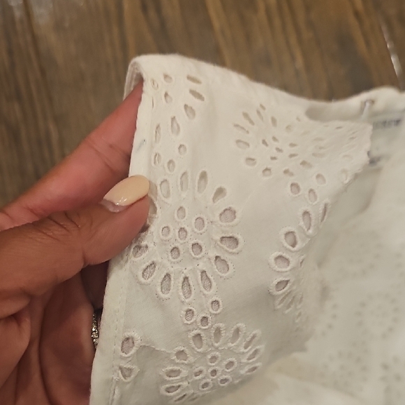 J. Crew Cream Eyelet Detail Top - Picture 6 of 6